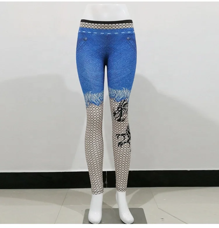 New Jean Printed Yoga Sports women leggings jeans mesh patchwork Elastic Running Fitness Pants
New Jean Printed Yoga Sports women leggings jeans mesh patchwork Elastic Running Fitness Pants