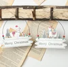 Foreign trade hot sale explosion wooden alpaca letter card pendant cartoon tag christmas decoration