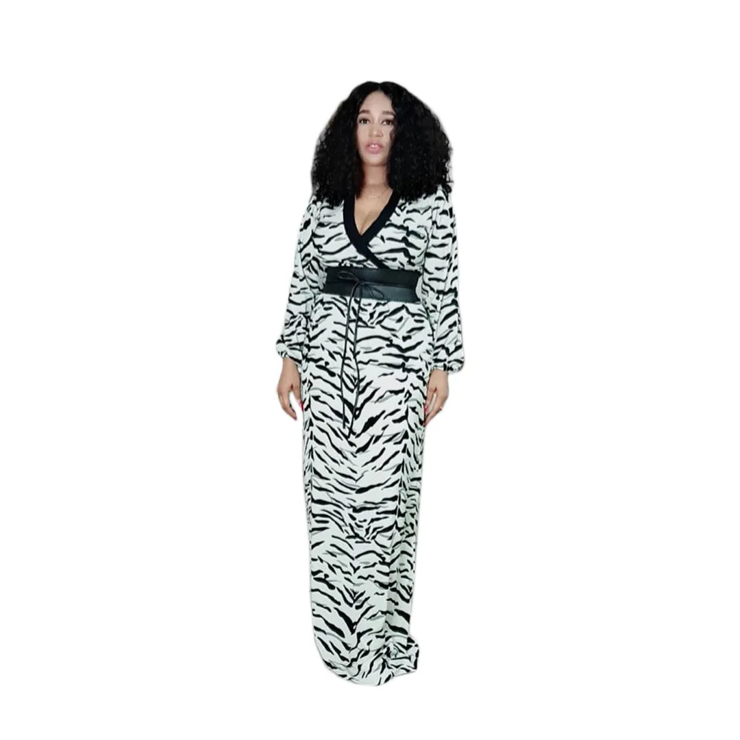 Free Sample Africa Fashion Leopard print Long Dresses With Belt 2020 Women Winter Fall Clothing For Women, As showed
Free Sample Africa Fashion Leopard print Long Dresses With Belt 2020 Women Winter Fall Clothing For Women, As showed
