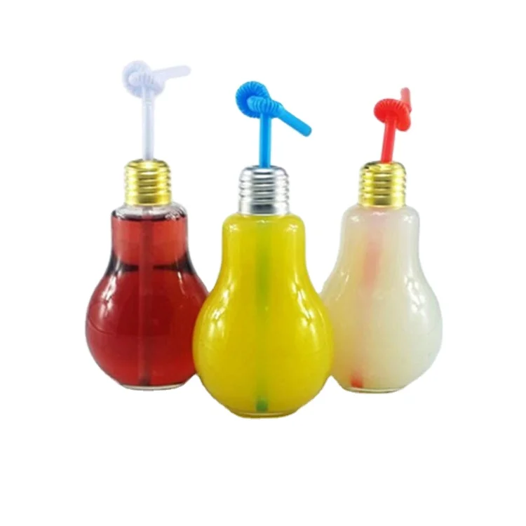 300ML Fashion Gift Big Mouth Drink Bottle Plastic Light Bulb Shaped Cup Water Bottles Straw Type with Lid Children Cartoon LFGB, Customized color
300ML Fashion Gift Big Mouth Drink Bottle Plastic Light Bulb Shaped Cup Water Bottles Straw Type with Lid Children Cartoon LFGB, Customized color