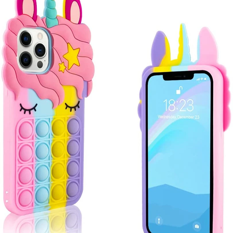HUAYI relief stress soft silicone soft rainbow Sensory Push Bubble Fidget Toy Phone Case
HUAYI relief stress soft silicone soft rainbow Sensory Push Bubble Fidget Toy Phone Case