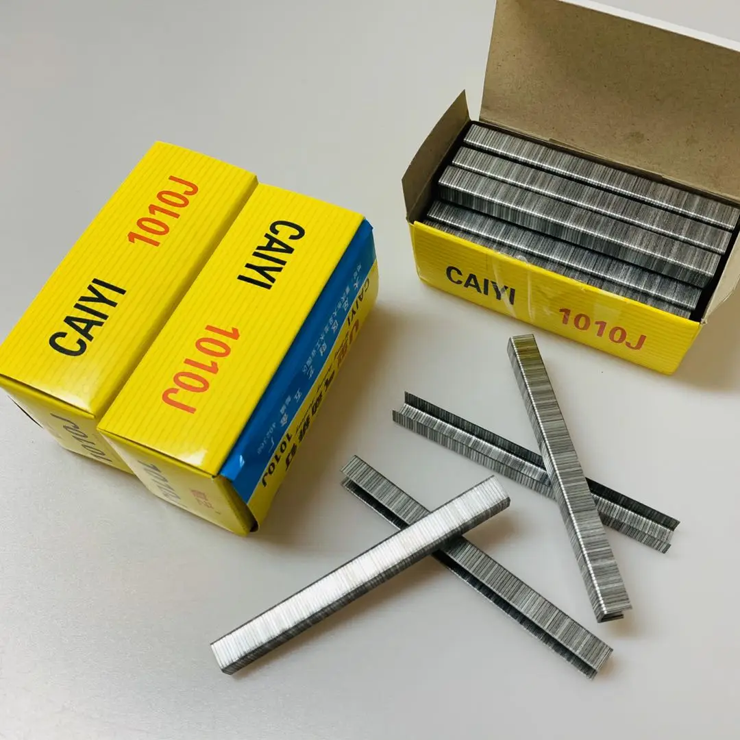 Caiyi Factory 20 Gauge Galvanized Steel U-Type Nail 10J 53series 4-22mm Staples for Staple Gun
Caiyi Factory 20 Gauge Galvanized Steel U-Type Nail 10J 53series 4-22mm Staples for Staple Gun
