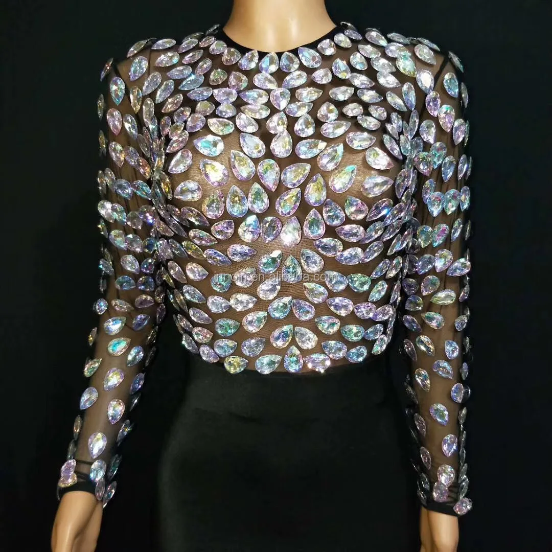 Silver Black Bright Rhinestone Long Sleeves Dress Nightclub DJ Women Dance Diamonds Dress Birthday Celebrate Stretch Dress
Silver Black Bright Rhinestone Long Sleeves Dress Nightclub DJ Women Dance Diamonds Dress Birthday Celebrate Stretch Dress