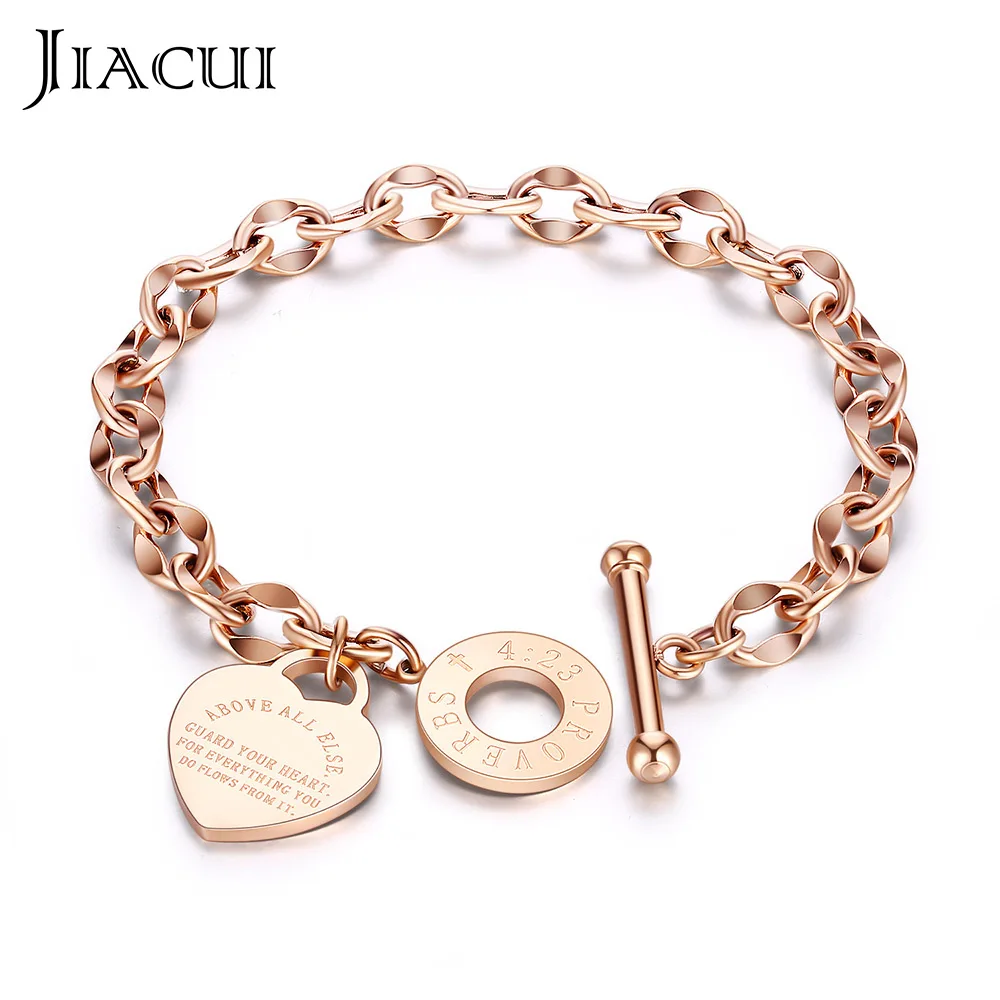 Jiacui Jewelry Bracelets Stainless Steel 18K Gold Plated Heart Round Accessories Adjustable Chain Bracelets for Women
Jiacui Jewelry Bracelets Stainless Steel 18K Gold Plated Heart Round Accessories Adjustable Chain Bracelets for Women