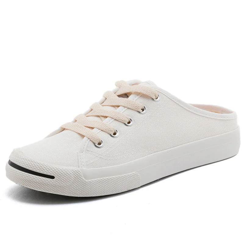 New style student casual canvas shoes spring summer flat rubber sole women fashion lace up half shoes canvas slippers girls, Custom
New style student casual canvas shoes spring summer flat rubber sole women fashion lace up half shoes canvas slippers girls, Custom
