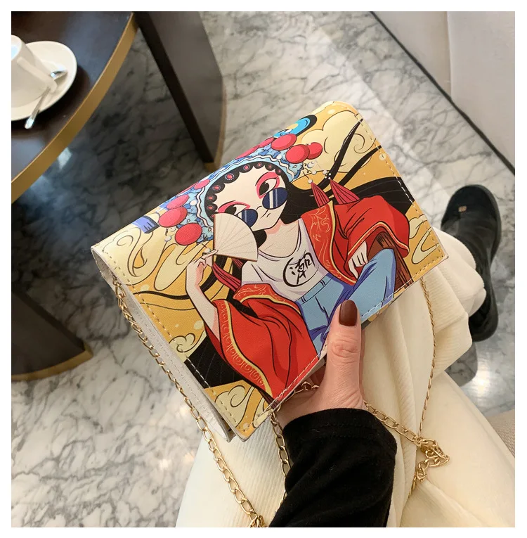 2021 new Peking Opera personality creative handbag Chinese style graffiti pattern single shoulder crossbody bag and purse
2021 new Peking Opera personality creative handbag Chinese style graffiti pattern single shoulder crossbody bag and purse