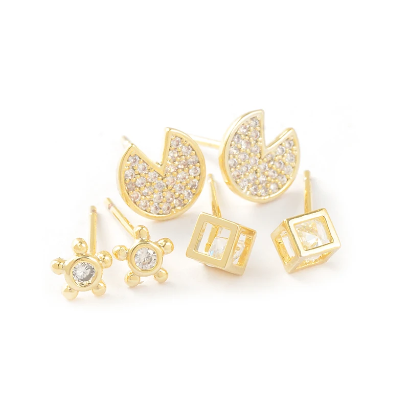 ED64009 stylish design sense personality three-piece set of stud earrings s925 silver needle zircon earrings for women
ED64009 stylish design sense personality three-piece set of stud earrings s925 silver needle zircon earrings for women