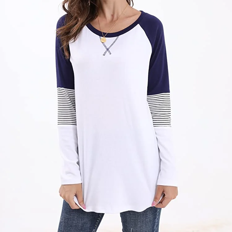 Women's Color Block Tunic Tops Casual Long Sleeve Shirts Round Neck Pullover
Women's Color Block Tunic Tops Casual Long Sleeve Shirts Round Neck Pullover