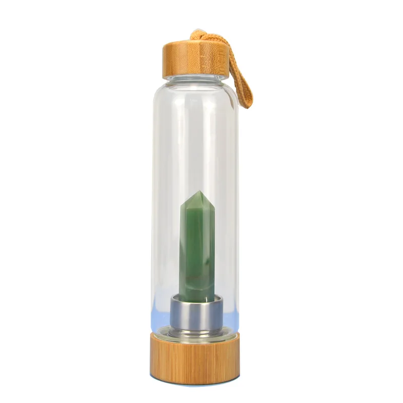 Wholesale Customized Eco Friendly Glass Gemstone Crystal Water Bottle Bamboo, Customized color acceptable
Wholesale Customized Eco Friendly Glass Gemstone Crystal Water Bottle Bamboo, Customized color acceptable