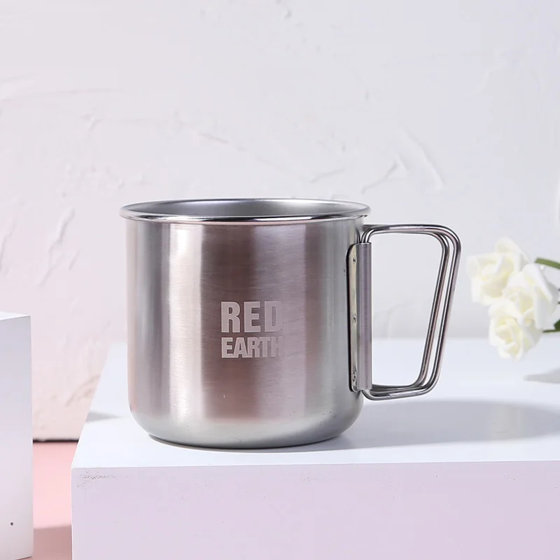 GiNT 420ML Custom Color Folded Handle Water Cup Single Wall 304 Stainless Steel Coffee Mug for Drinking Water, Customized colors acceptable
GiNT 420ML Custom Color Folded Handle Water Cup Single Wall 304 Stainless Steel Coffee Mug for Drinking Water, Customized colors acceptable