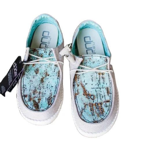 High Quality Popular causal printed cowgirl flat custom leather heydudes shoes for women, Gray
High Quality Popular causal printed cowgirl flat custom leather heydudes shoes for women, Gray