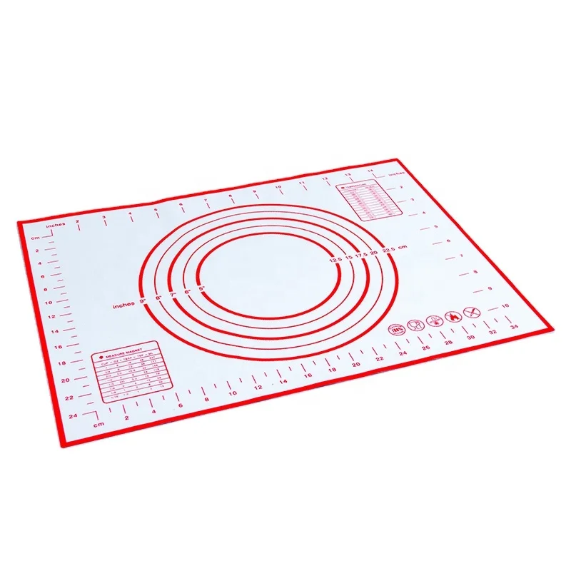 Bakeware Silicone Pastry Mat Extra Thick Non Stick Baking Mat with Measurement marking, Red
Bakeware Silicone Pastry Mat Extra Thick Non Stick Baking Mat with Measurement marking, Red