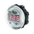 12V-24V Car Motorcycle PC Transparent color cover LED Digital Voltmeter analog dc voltmeter