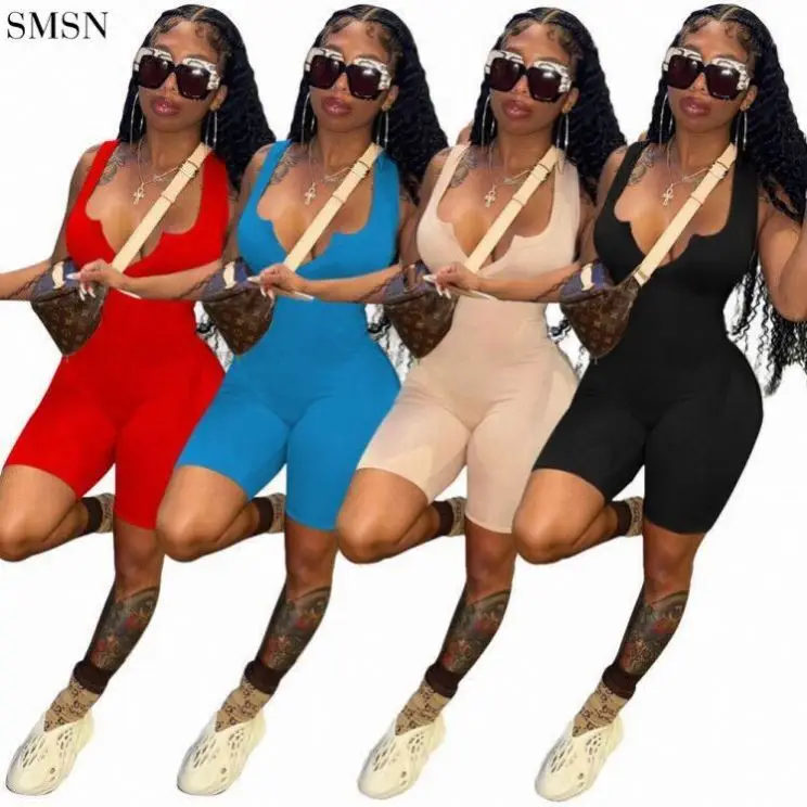 Hot Selling Sleeveless Tight V Neck Women Jumpsuits 2021 Shorts Womens One Piece Jumpsuit
Hot Selling Sleeveless Tight V Neck Women Jumpsuits 2021 Shorts Womens One Piece Jumpsuit