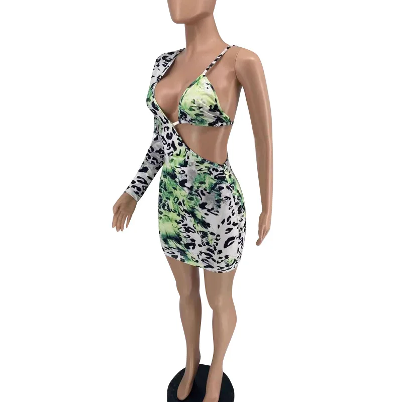 Hot Selling Sexy Nightclub Hollow Out Leopard Print Half Backless Hip-bodycon Wrapped Long Sleeve Short Dress For Women
Hot Selling Sexy Nightclub Hollow Out Leopard Print Half Backless Hip-bodycon Wrapped Long Sleeve Short Dress For Women