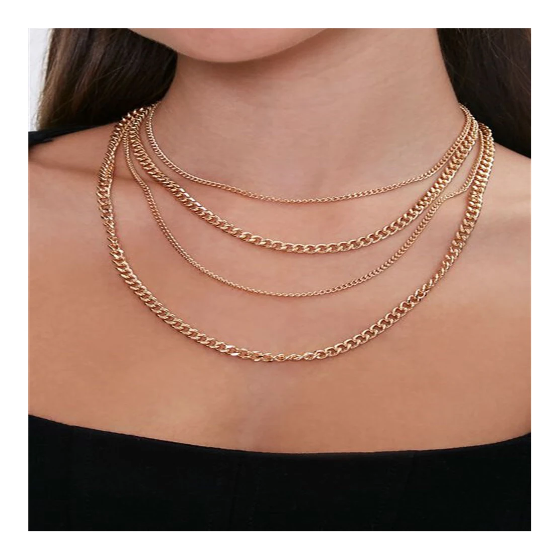 Simple 18k Gold Plated Link Chain Stainless Steel Men Chain Hips Hops Luxury Women Jewelry Gold Plated Chain Necklace, Silver/gold/rose gold
Simple 18k Gold Plated Link Chain Stainless Steel Men Chain Hips Hops Luxury Women Jewelry Gold Plated Chain Necklace, Silver/gold/rose gold