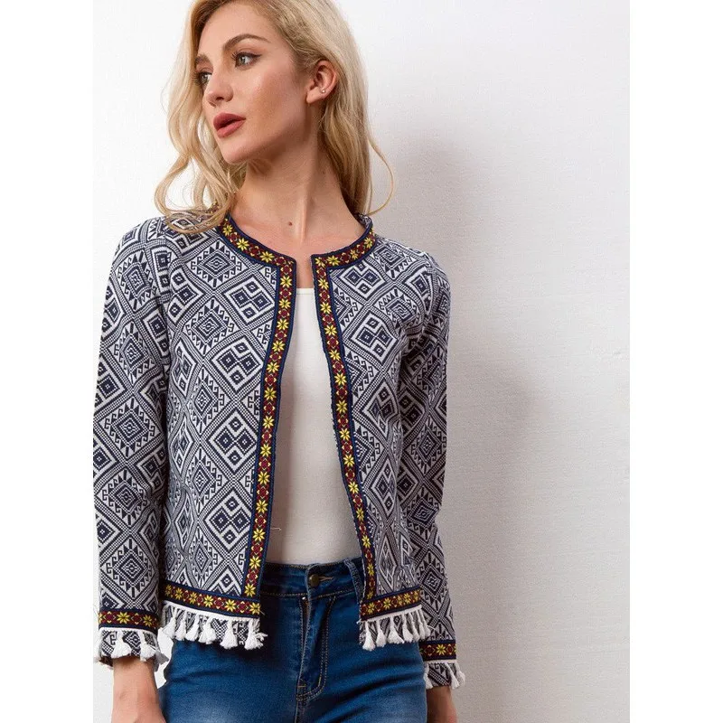 Tribal Embroidered Jacket Blue Vintage Fringe Tape Trim Women Autumn Coat 2018 Spring Long Sleeve Tassel Boho Jacket
Tribal Embroidered Jacket Blue Vintage Fringe Tape Trim Women Autumn Coat 2018 Spring Long Sleeve Tassel Boho Jacket