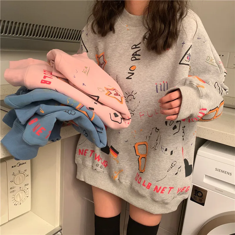 2021 Autumn Womens Clothes Hoodies Teen Street Harajuku Hip Hop Pastel Sweatshirt for Women Printing Loose Leisure Hoodie, As pictures
2021 Autumn Womens Clothes Hoodies Teen Street Harajuku Hip Hop Pastel Sweatshirt for Women Printing Loose Leisure Hoodie, As pictures