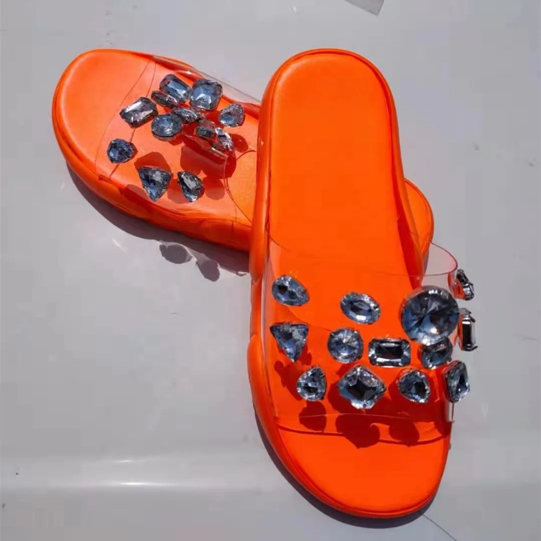 Leslides Fashion Crystal Transparent Slides Women Bling Flat Casual Ladies Jelly Shoes Rhinestone Beach Summer Female Slippers, Red orange green
Leslides Fashion Crystal Transparent Slides Women Bling Flat Casual Ladies Jelly Shoes Rhinestone Beach Summer Female Slippers, Red orange green