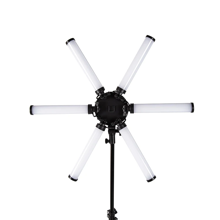 New Arrival multi-functional 26 inch LED Six-Arm tube Live light Outdoor photographic ring light, Black
New Arrival multi-functional 26 inch LED Six-Arm tube Live light Outdoor photographic ring light, Black