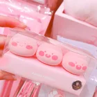 Super cute small size makeup sponge pinky 3pcs/set cute emoji makeup blender cosmetic puff