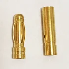 high quality 2mm 3mm 4mm banana plug brass gold plating battery pin connector