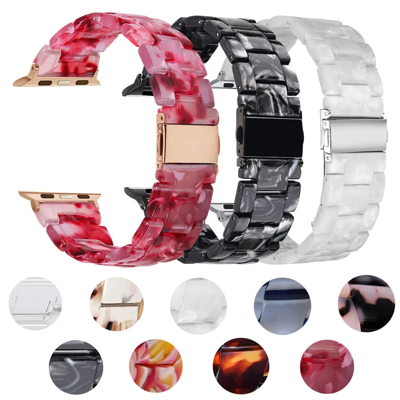 Steel Buckle Resin Watch Band Strap 38/40/42/44mm For Apple Watch Series 6 5 4 Watchband Accessories
Steel Buckle Resin Watch Band Strap 38/40/42/44mm For Apple Watch Series 6 5 4 Watchband Accessories