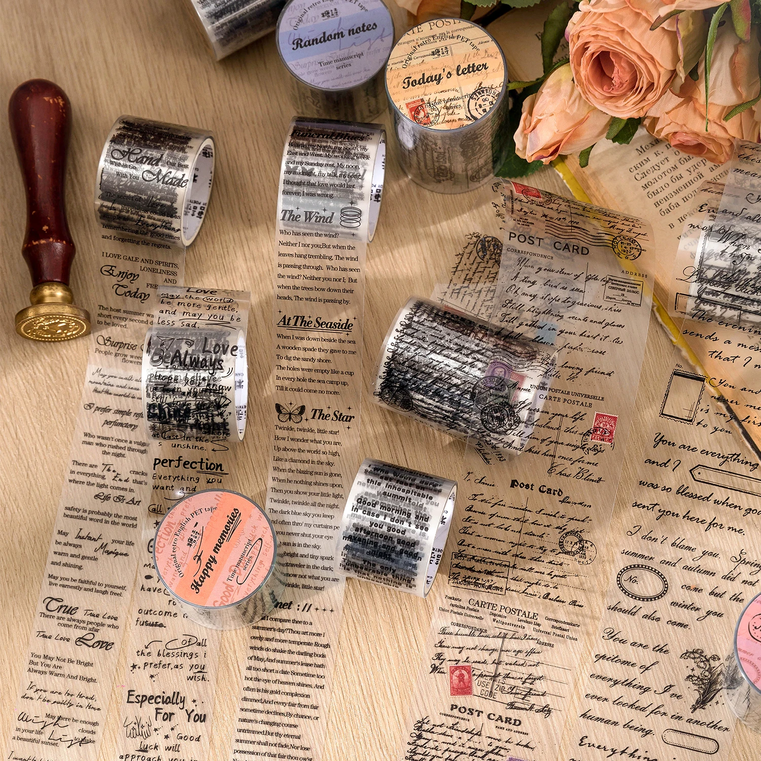 2M/Roll Pet Retro English Tape Time Manuscript Series Minimalist Basic Base Material Diy Journal Tape
2M/Roll Pet Retro English Tape Time Manuscript Series Minimalist Basic Base Material Diy Journal Tape