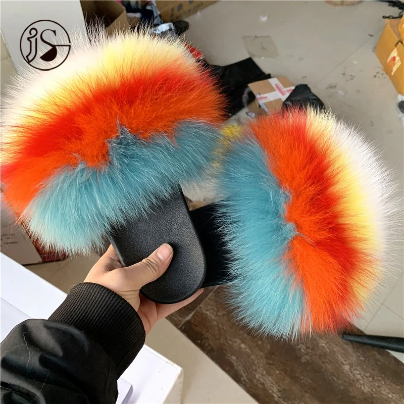 Women fashion slippers custom soft and warm slippers with fox fur furry fashion lady fox slippers women skides, Picture
Women fashion slippers custom soft and warm slippers with fox fur furry fashion lady fox slippers women skides, Picture