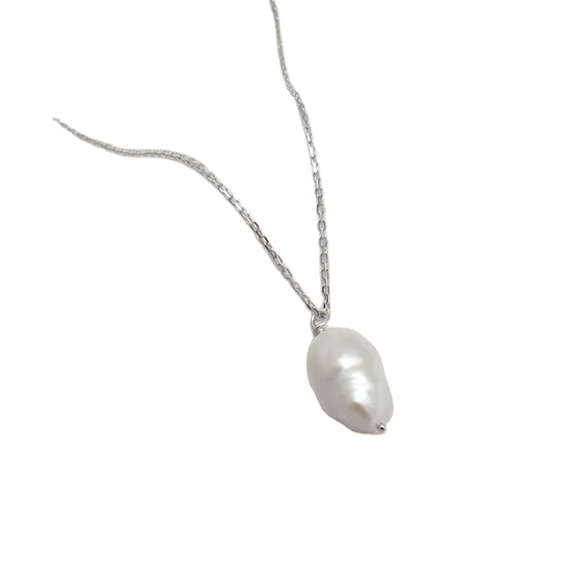 Custom Jewelry 925 Sterling Silver Baroque Freshwater Real Pearl Necklaces For Woman, Silver plated
Custom Jewelry 925 Sterling Silver Baroque Freshwater Real Pearl Necklaces For Woman, Silver plated
