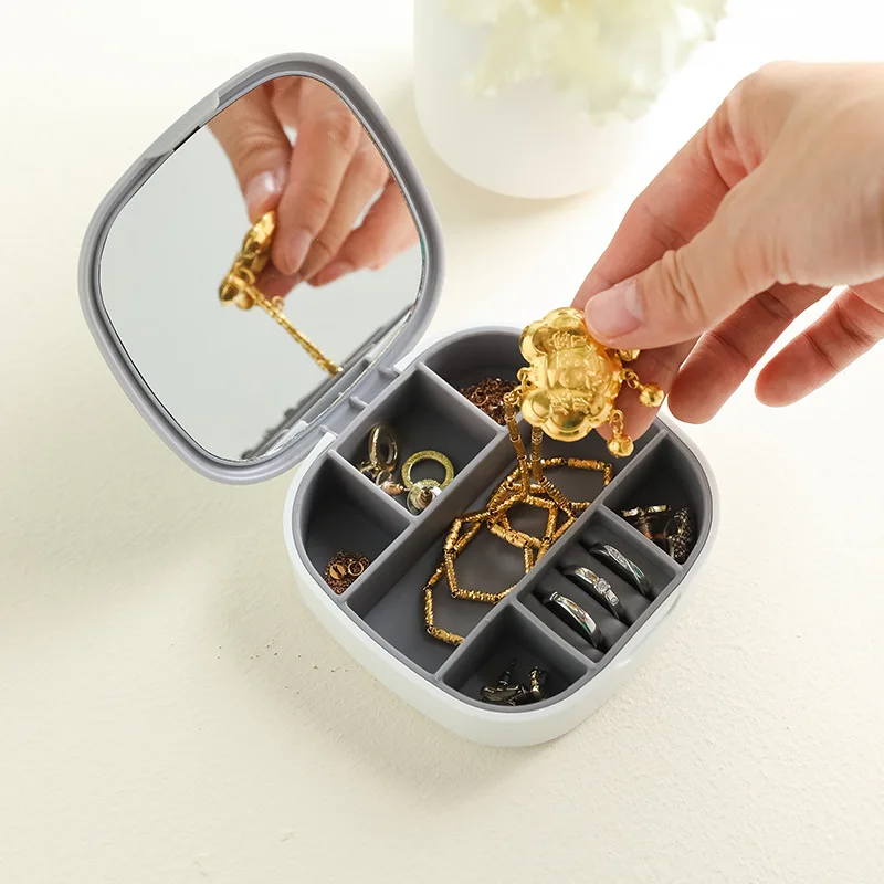 Mini cosmetic storage box with makeup mirror small makeup organizer jewelry storage boxes
Mini cosmetic storage box with makeup mirror small makeup organizer jewelry storage boxes