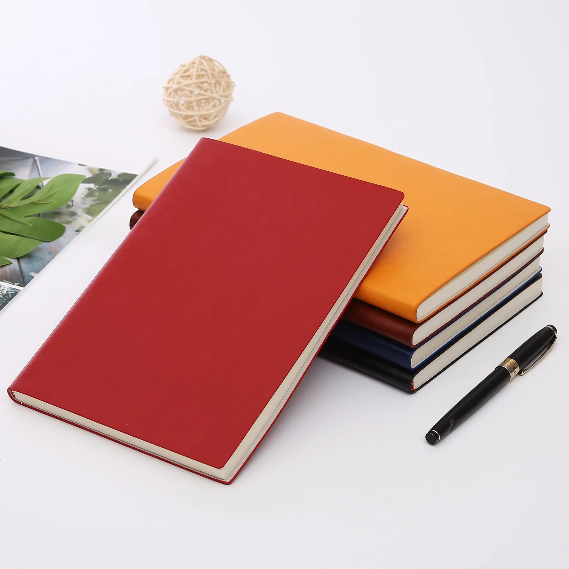 2019 new design colorful journal pu leather cover notebook