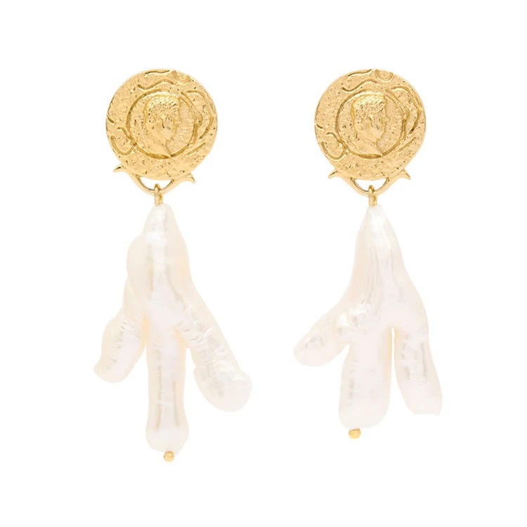 2022 New Style Fashion Accessories Gold Plated Natural Pearl Baroque Earrings, Picture
2022 New Style Fashion Accessories Gold Plated Natural Pearl Baroque Earrings, Picture