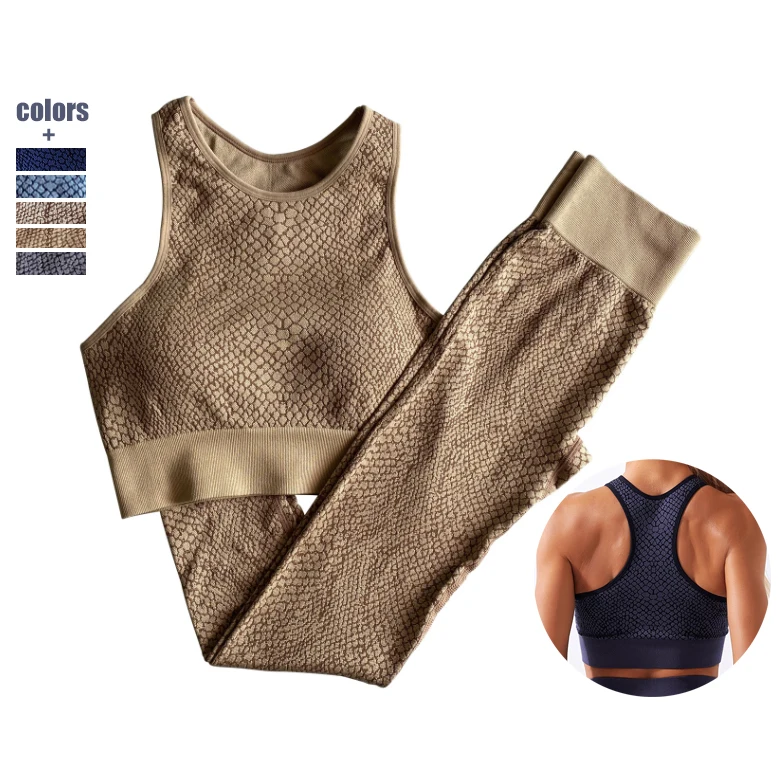 2 Pieces Yoga Outfits Tracksuits Snake Skin Yoga Suit Sport Wear Seamless Workout Gym Set For Women, As shown
2 Pieces Yoga Outfits Tracksuits Snake Skin Yoga Suit Sport Wear Seamless Workout Gym Set For Women, As shown