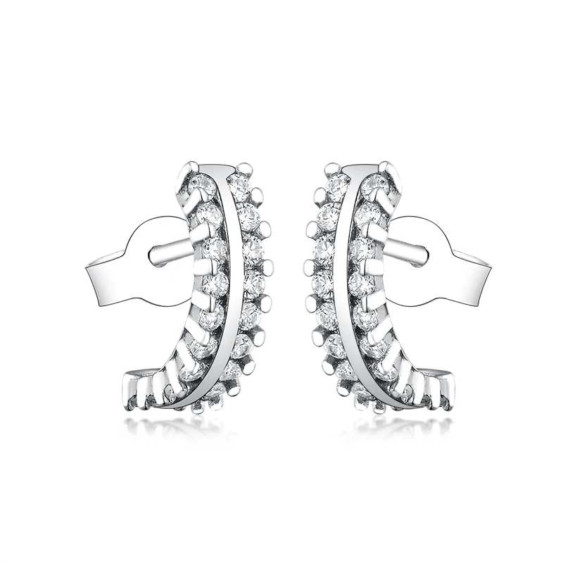 Fashion 100% 925 Sterling Silver Moon Double Clear CZ Stud Earrings for Women Authentic Silver Jewelry
Fashion 100% 925 Sterling Silver Moon Double Clear CZ Stud Earrings for Women Authentic Silver Jewelry