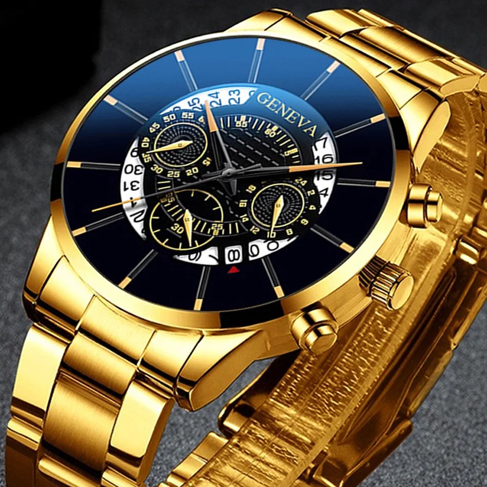 

2020 Men's Fashion Business Watches Men Casual Calendar Clock Male Relogio Masculino Stainless Steel Quartz Watch Montre Homme, As picture