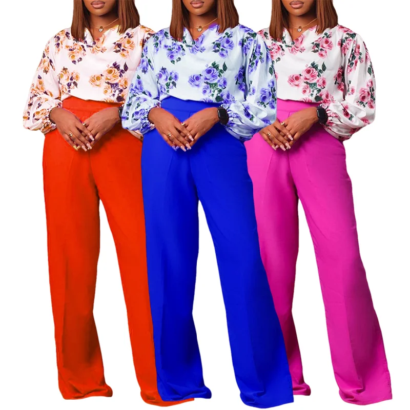D3235 New Two Piece Set Women Clothing Ladies Office Print Strap Top & Wide Leg Pants 2 Piece Set Women Fall Outfits For Women
D3235 New Two Piece Set Women Clothing Ladies Office Print Strap Top & Wide Leg Pants 2 Piece Set Women Fall Outfits For Women