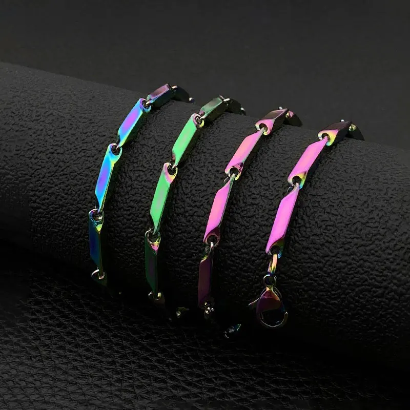 HOYO new design 3mm multi color bamboo chain stainless steel jewelry trendy necklace
HOYO new design 3mm multi color bamboo chain stainless steel jewelry trendy necklace