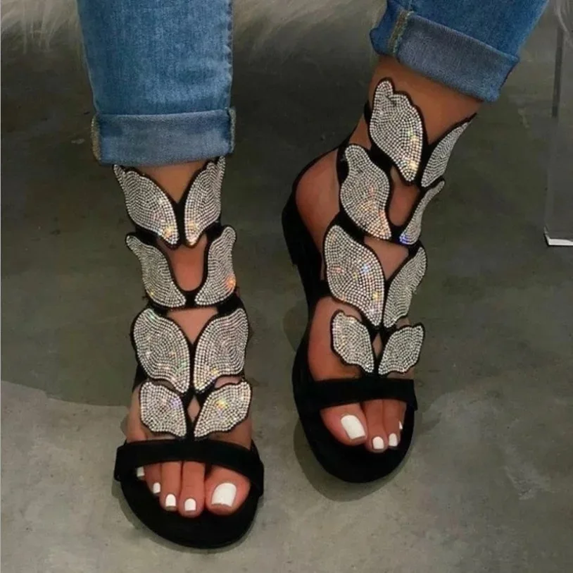Gold Zipper Wholesale Luxury with Rhinestones Crystal Women Flat Sandals, Gold/grey/black
Gold Zipper Wholesale Luxury with Rhinestones Crystal Women Flat Sandals, Gold/grey/black