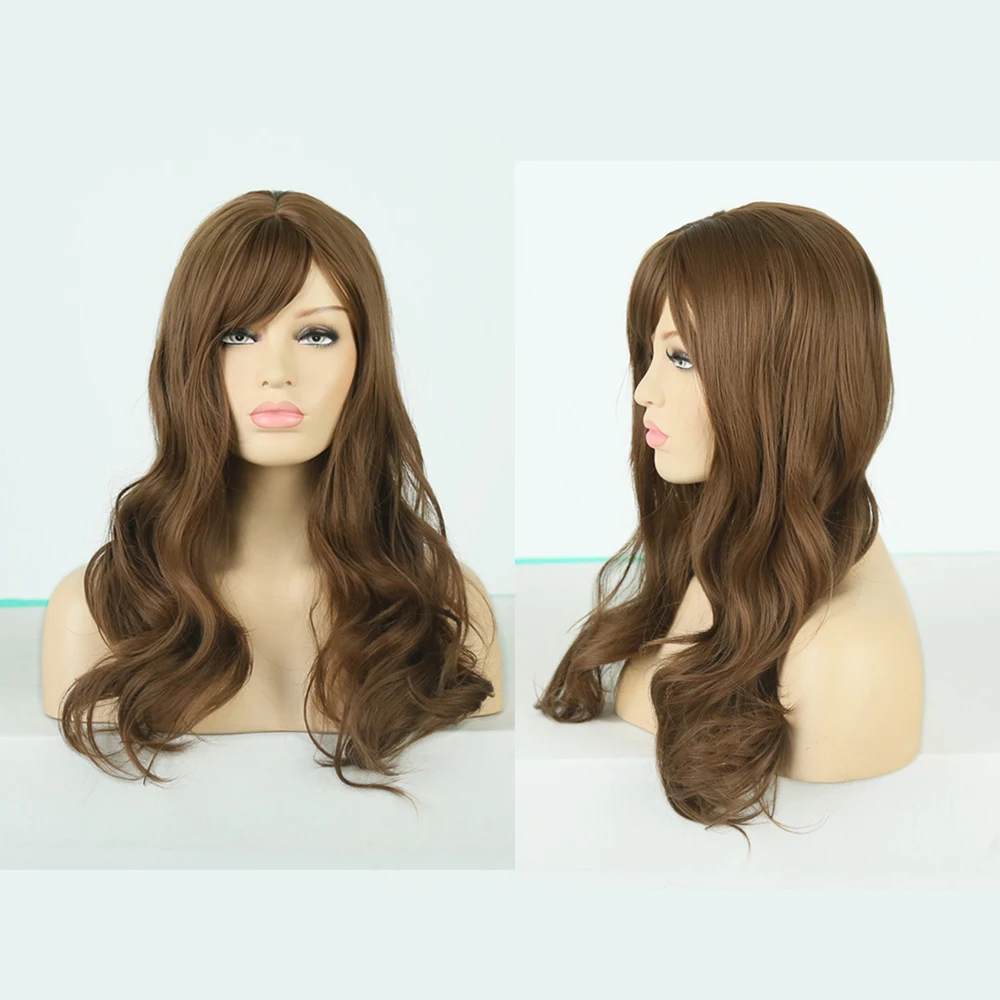 Medium Length Curly Hair Synthetic Wigs Chemical Fiber Big Wave Wig High Temperature Lace Wigs, Brown
Medium Length Curly Hair Synthetic Wigs Chemical Fiber Big Wave Wig High Temperature Lace Wigs, Brown