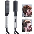 Quick Styling Ceramic Heating Electric Beard Comb Straightener For Men