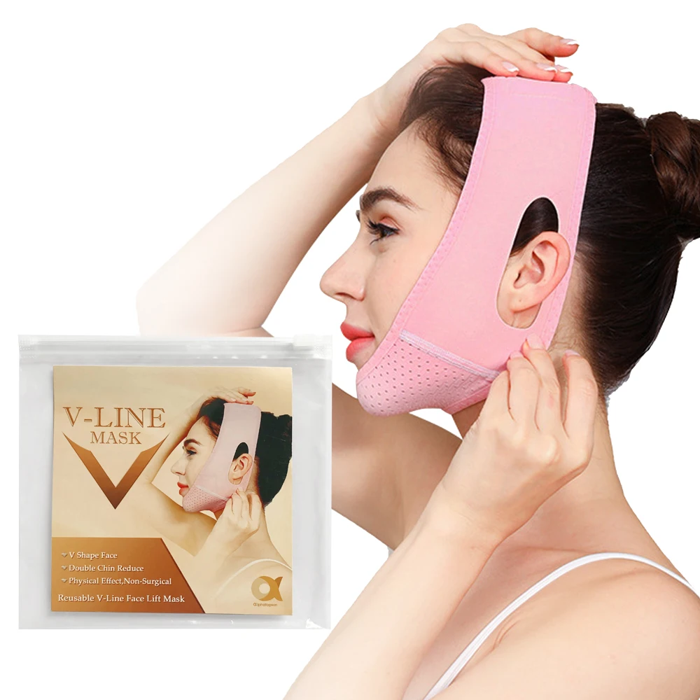 Skin Care Mask Women Double Chin Reducer Mask V-Shape Anti Strap Beauty Mask, Pink 
Skin Care Mask Women Double Chin Reducer Mask V-Shape Anti Strap Beauty Mask, Pink