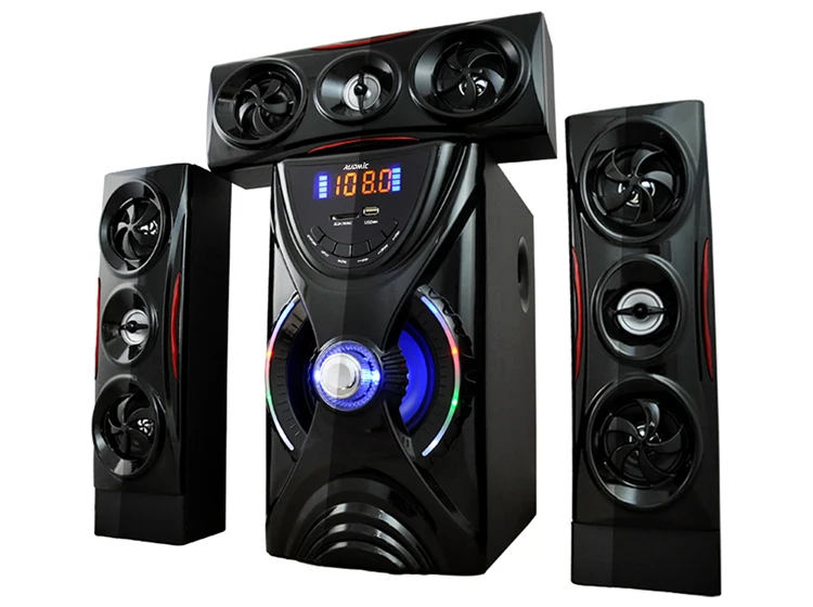 heavy bass bluetooth speaker 3.1 hi-fi speaker with FM radio/USB/SD/Remote control/ LED display - ANKUX.COM
