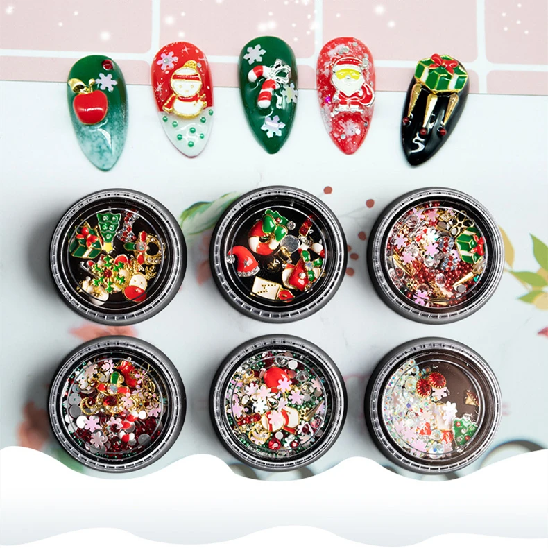 Wholesale Newest 10 Designs/Set 3d Nail stone Decoration Metal Christmas Nail Art Jewelry Rhinestone Stickers, 6 colors 
Wholesale Newest 10 Designs/Set 3d Nail stone Decoration Metal Christmas Nail Art Jewelry Rhinestone Stickers, 6 colors