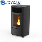 Mobile wood pellet burning heater Wood pellet Straw pellet heating stove