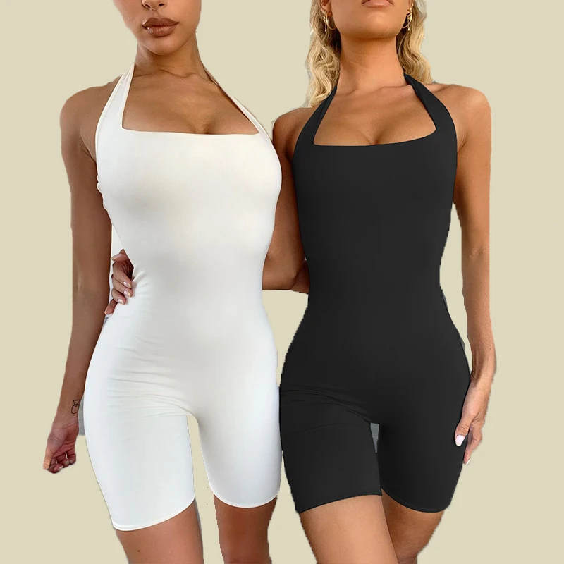 2021 Summer New Arrival Ladies Sports Halter Rompers Sleeveless Fitness Yoga Wear Women Short Jumpsuits, As pictures
2021 Summer New Arrival Ladies Sports Halter Rompers Sleeveless Fitness Yoga Wear Women Short Jumpsuits, As pictures