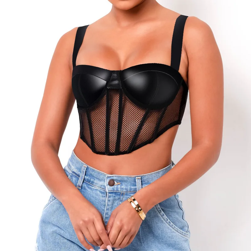 2021 new arrivals summer collection contrast panel sexy mesh women fashion crop tops
2021 new arrivals summer collection contrast panel sexy mesh women fashion crop tops