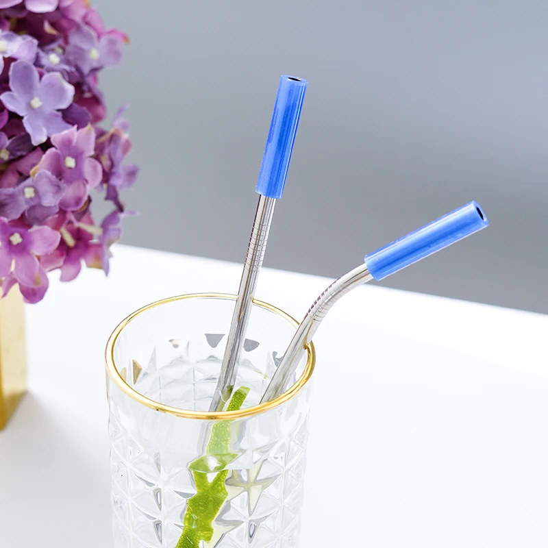 Nice metal stainless steel drinking straw set with colorful silicone tip, Customized
Nice metal stainless steel drinking straw set with colorful silicone tip, Customized