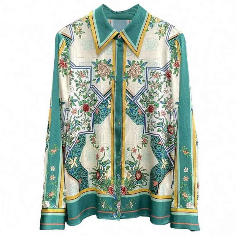 2021 Retro art collar color printing silkworm silk silk blouse woman, Yello/white/red/ customzied
2021 Retro art collar color printing silkworm silk silk blouse woman, Yello/white/red/ customzied