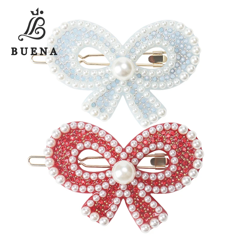 Exquisite Color Rhinestone Pearls Bow Hair Clips French Acetate Hair Pin Women Bow Wedding Bridal Hair Pins
Exquisite Color Rhinestone Pearls Bow Hair Clips French Acetate Hair Pin Women Bow Wedding Bridal Hair Pins
